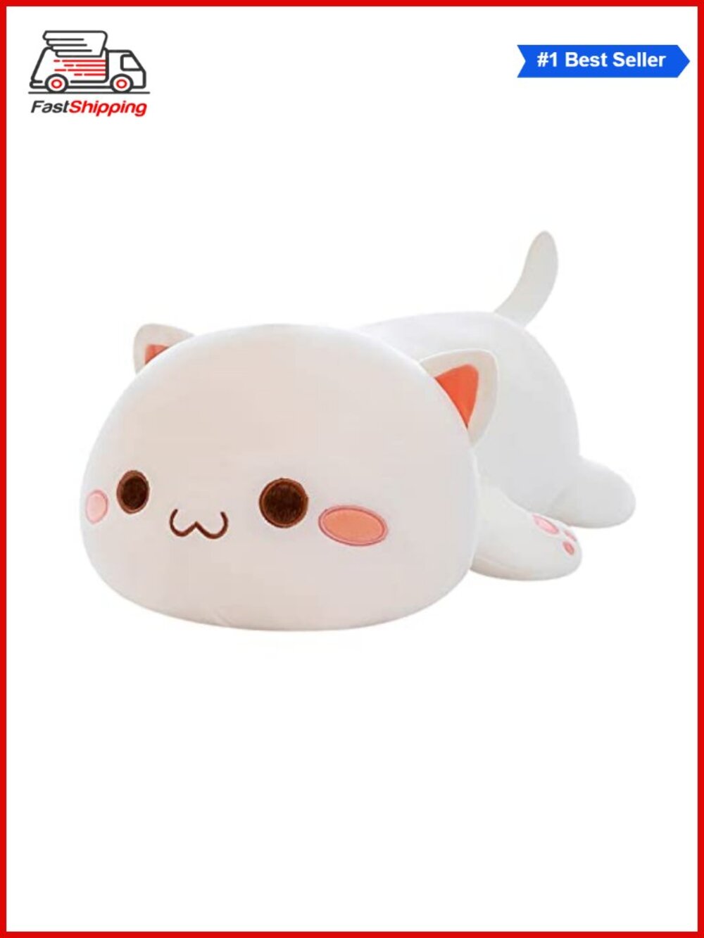 FUYU Cat Stuffed Animal Plush Pillow Kawaii Kitten Toy 15in